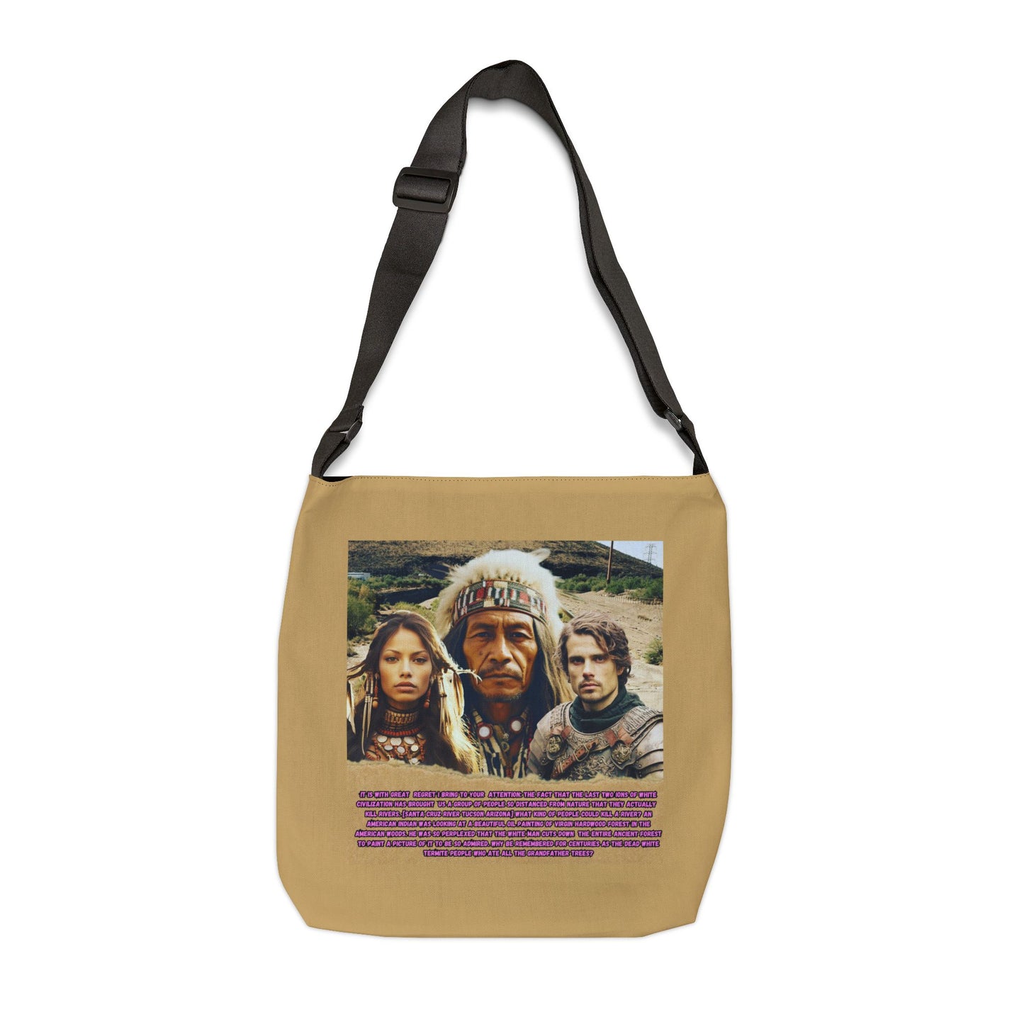 Adjustable Native American Tote Bag